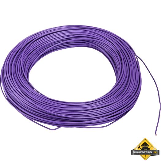 Montagesnoer Eca H05V-K Eca 0,75 mm2 paars | 100 meter