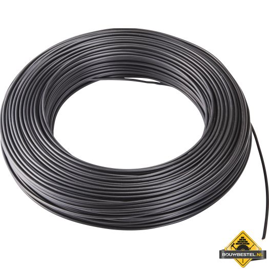 Montagesnoer Eca H07V-K Eca 6,0 mm2 zwart | 100 meter