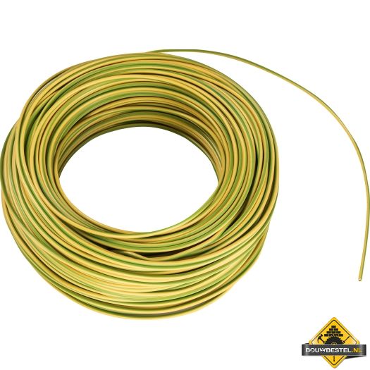 Montagesnoer Eca H07V-K Eca 16,0 mm2 groen-geel | 100 meter