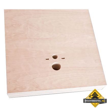 Toiletplaat multiplex met sparingen.1220x1220x12mm