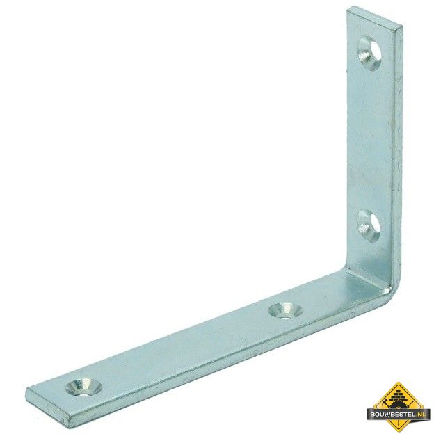 Neusijzer Haaks 100x150mm 25x5 Electrolytisch verzinkt - per stuk