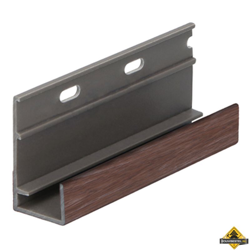 Omrandingsprofiel met ontwatering Keralit Bruin eiken - Modern eiken (bestelnr. 2809)