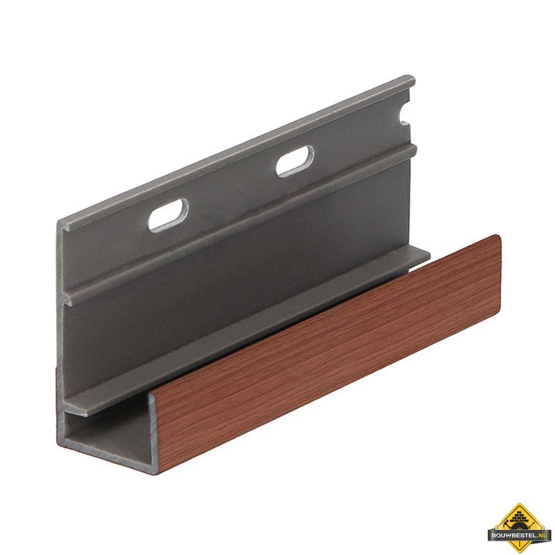 Omrandingsprofiel met ontwatering Keralit Californian Redwood - Classic (bestelnr. 2809)