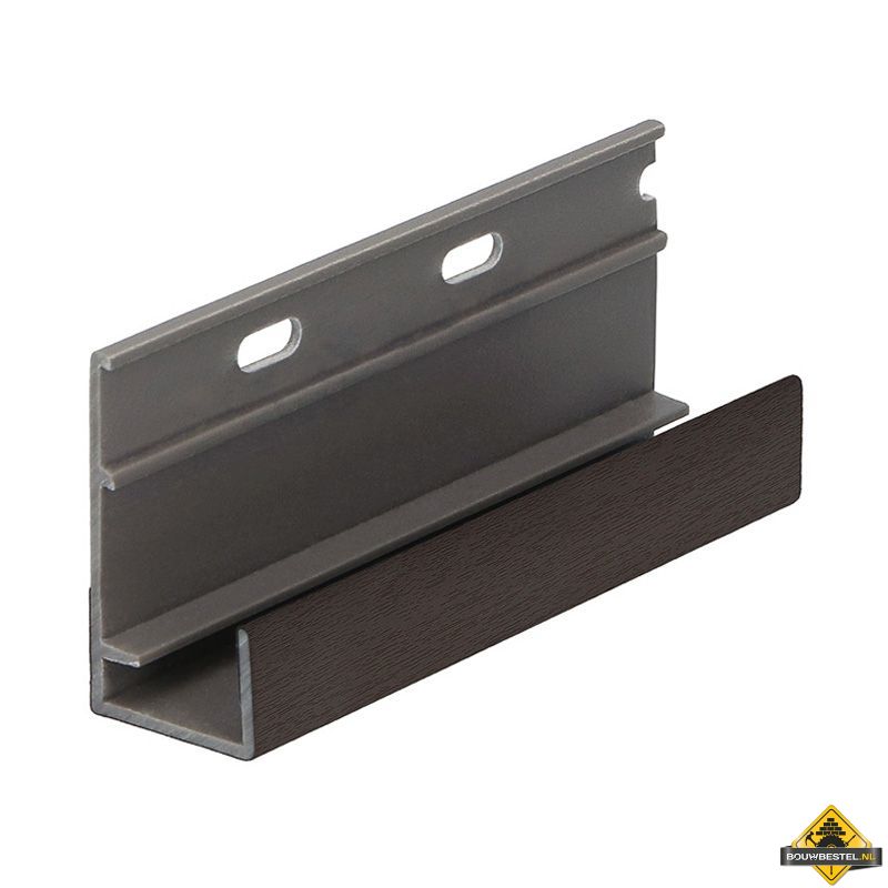 Omrandingsprofiel met ontwatering Keralit Donkerbruin - Classic (bestelnr. 2809)