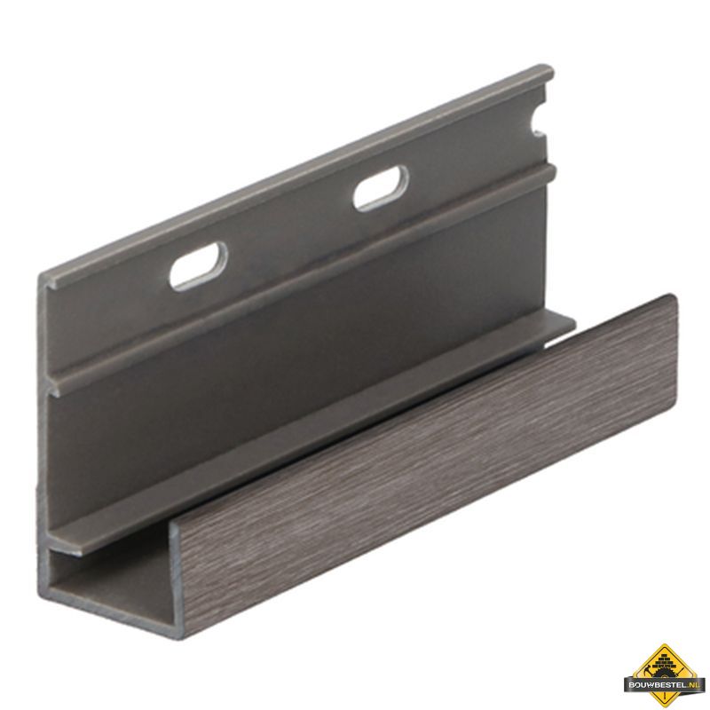 Omrandingsprofiel met ontwatering Keralit Taupe eiken - Modern eiken (bestelnr. 2809)