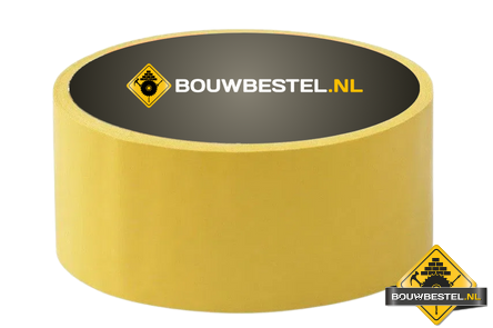 Bekistingstape PVC geel 50mm rol 33mtr