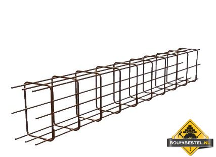 Wapeningskorf open kop 12mm 3000mm lang voor kist 400x500