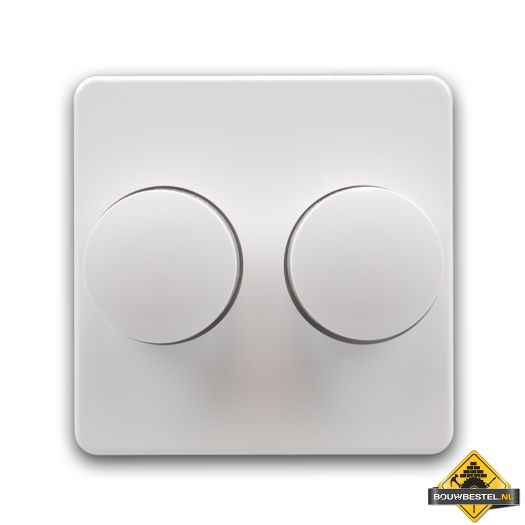 Opus 1 afdekking voor duo dimmer | Polarwit