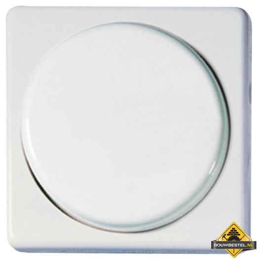Opus 1 50 x 50 mm afdekking voor draaidimmer alpinewit