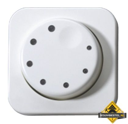 Opus 1 afdekking voor draaidimmer met verlichting alpinewit