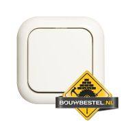 Opus 1 Basic pulsschakelaarwip, helder wit afdekraam enkelvoudig
