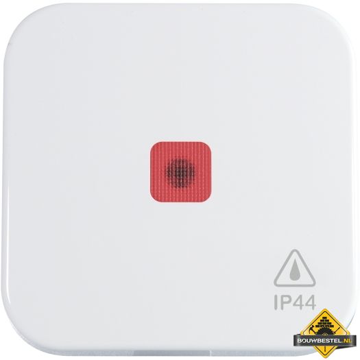 Opus 1 IP44 bedieningselement rode lens, helderwit