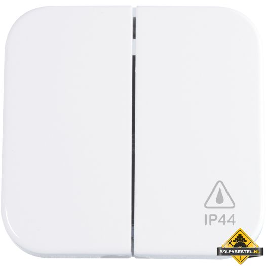 Opus 1 IP44 bedieningselement serieschakelaar, alpinewit