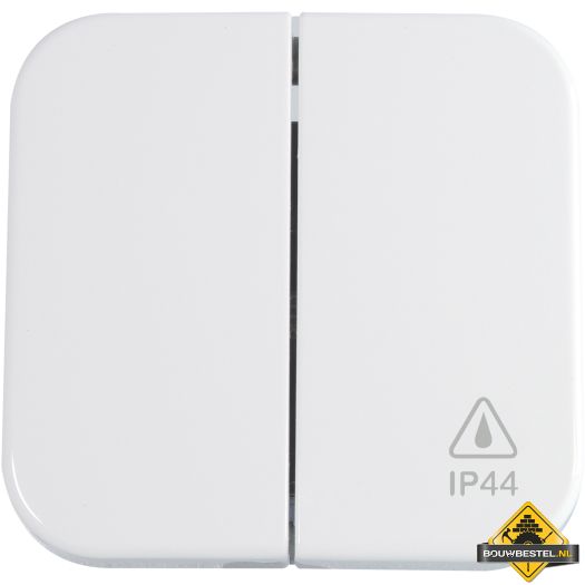Opus 1 IP44 bedieningselement serieschakelaar, helderwit