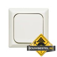 Opus 1 Kanto pulsschakelaarwip, helder wit afdekraam enkelvoudig