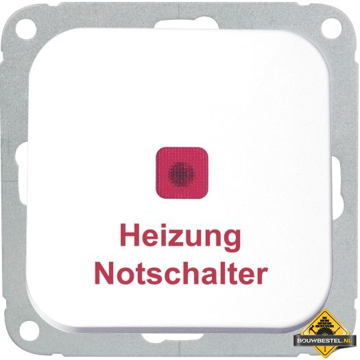 Opus 1 verwarming-noodschakelaar 2-polig alpinewit