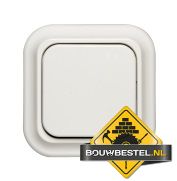 Opus 1 Wave pulsschakelaarwip, helder wit afdekraam enkelvoudig