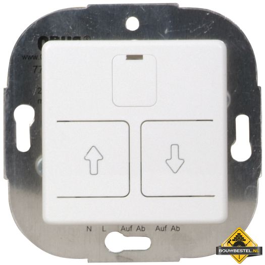 Opus 55 elektronische rolluik schakelaar alu - zilver - zijdeglans