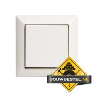 Opus 55 Inform pulsschakelaarwip, polarwit afdekraam enkelvoudig