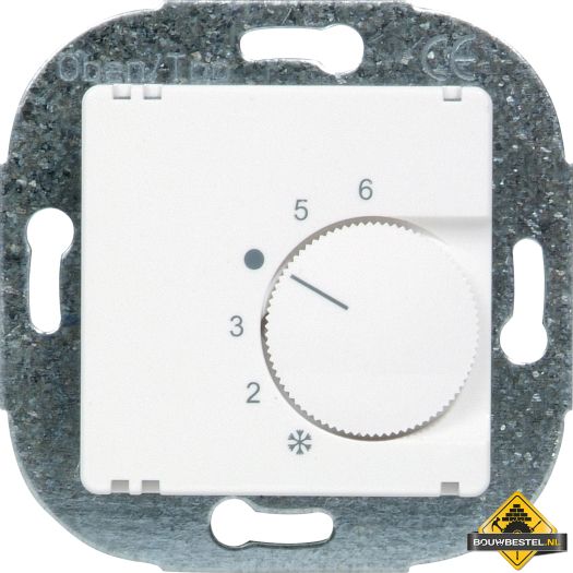Opus 55 kamerthermostaat, verbreekcontact alu - zilver - zijdeglans