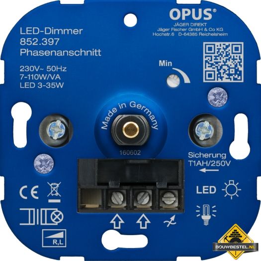 OPUS® dimmer voor LED´s en energiespaarlampen 7 - 110 VA / LED 3 - 35 W | Per stuk