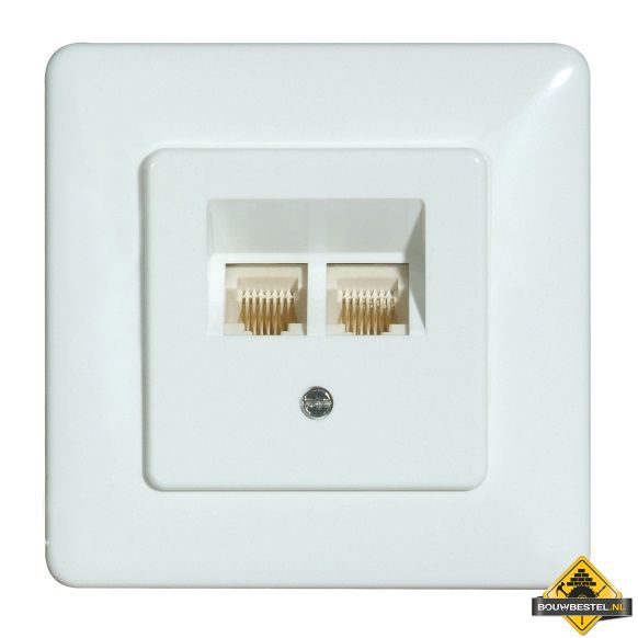Opus modulaire ISDN aansluitdoos dubbel 2x8/8-polig, afzonderlijk schakelbaar