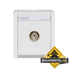 Opus Resist geaarde contactdoos enkel met slot sleutel enkelvoudig helder wit