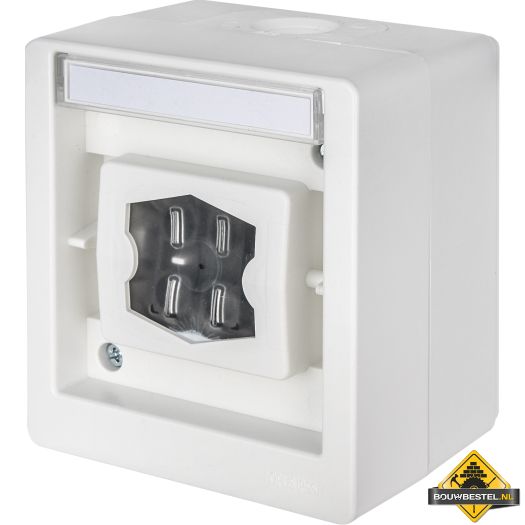 Opus Resist multifunctionele schakelaar / serviceschakelaar zonder verlichting helder wit