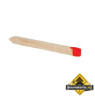 Piketpaal Vuren 22x33mm Rode kop - 60cm
