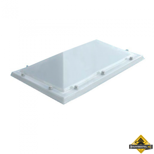 Lichtkoepel 90x150cm 3-wandig ac Heatstop Piramidevormig (TIJDELIJK NIET LEVERBAAR)