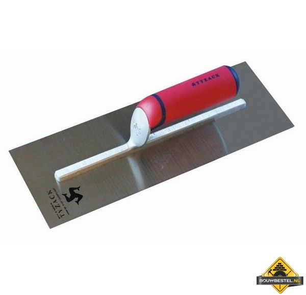 Pleisterspaan TYZACK 330x120 mm RVS met softgreep