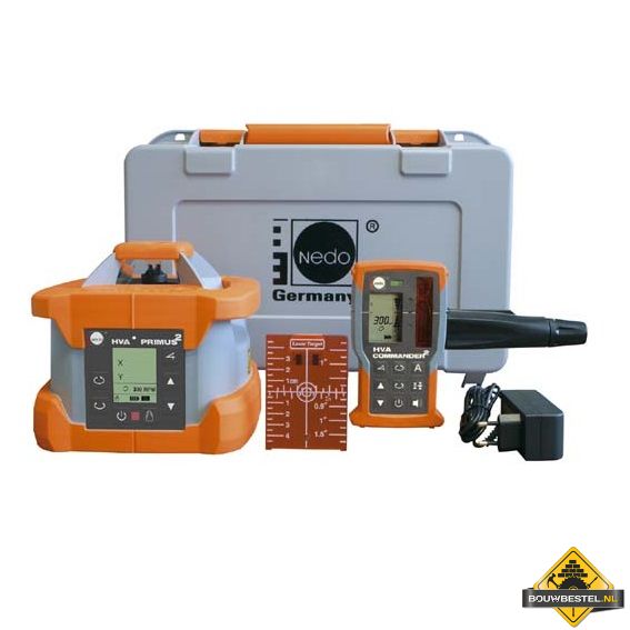 Nedo Primus 2 HVA rotatielaser met Commander 2 HVA laserontvanger