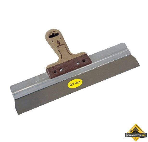 Gipsmes SUPER PROF PURE aluminium 280x0.7 mm RVS met LEDEREN-greep