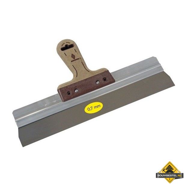 Gipsmes SUPER PROF PURE aluminium 220x0.7 mm RVS met LEDEREN-greep