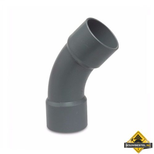 Bocht 45 graden PVC-U 32 mm lijmmof 10 bar type handgevormd L1 (per 10 stuks)