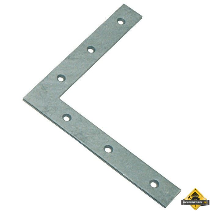 Raamhoek Recht 200x200mm 28X3 Verzinkt - per stuk