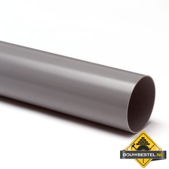 2 Meter PVC HWA buis Ral7037 Grijs 100 x 1