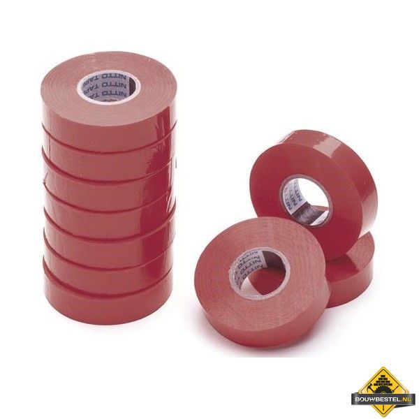 Rode isolatietape - 19 mm x 20 m