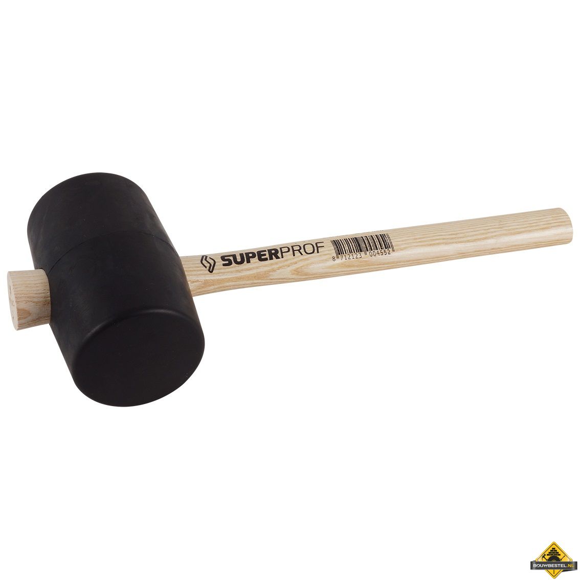 Rubber hamer SUPER PROF vlak diameter 75mm zwart