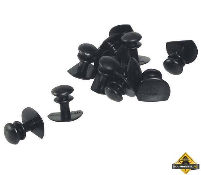 Knop rubber set a 12 stuks "Kniebeschermers Super Prof Harmonica"