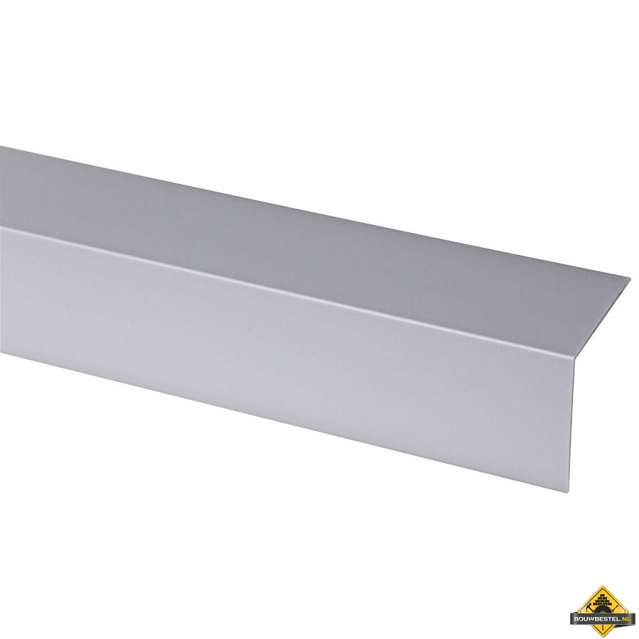 Kunststof hoekprofiel zelfklevend RVS 40 x 40 mm 260cm