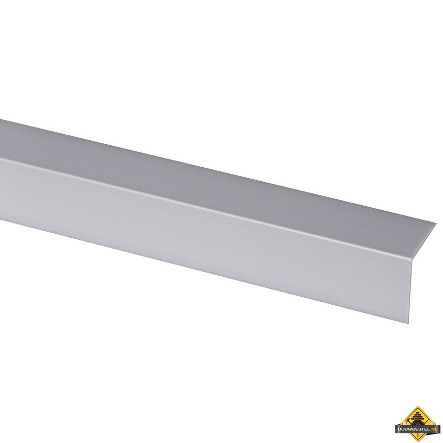 Kunststof hoekprofiel zelfklevend RVS 25 x 25 mm 260cm