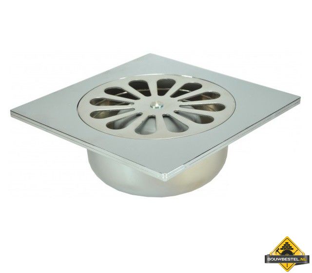 Chroom ABS doucheput 14x14 onder 40mm