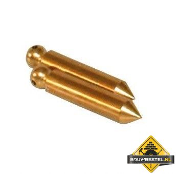 Schietlood messing 50 gram gepolijst per 2 stuks
