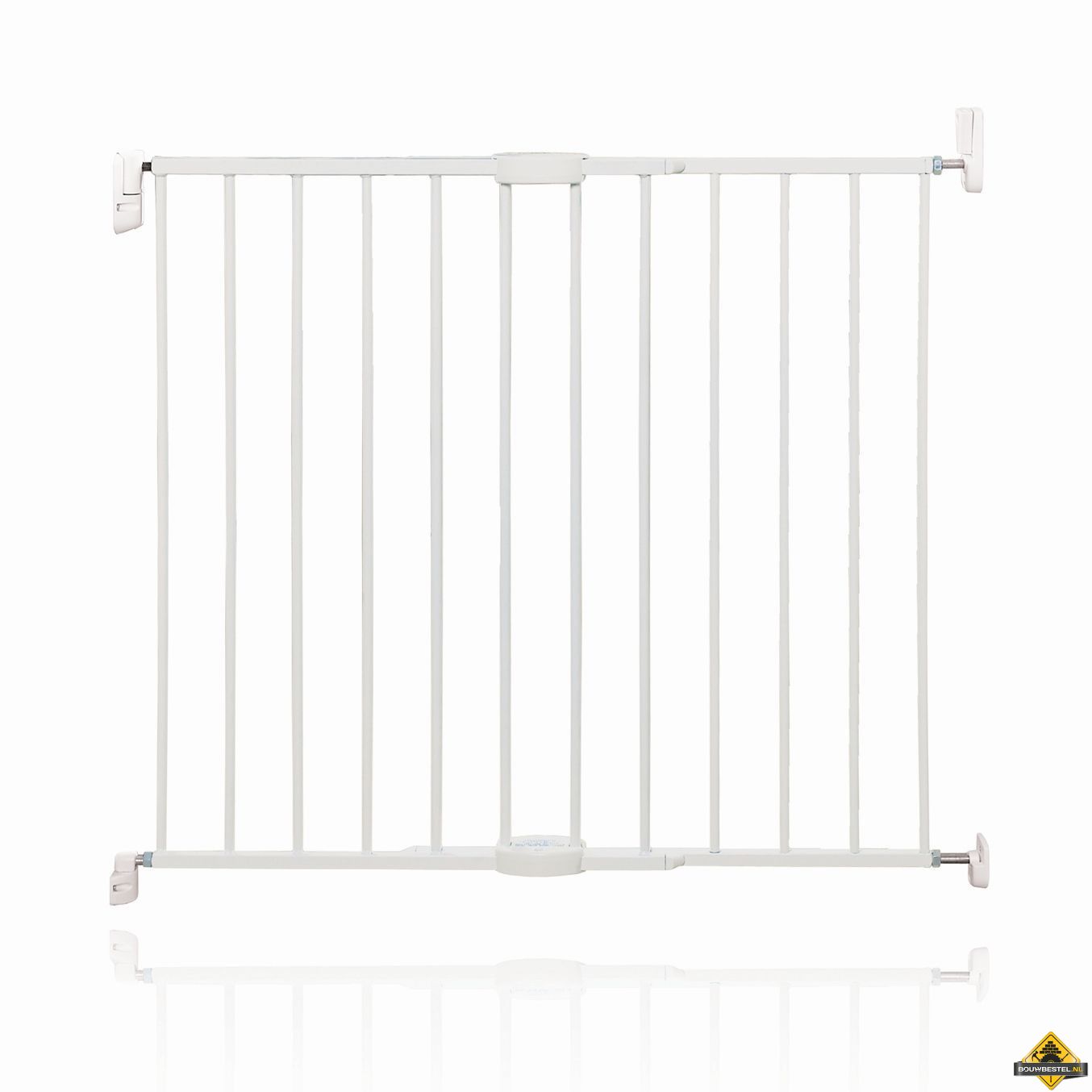Schroefhek metaal wit 62-102cm