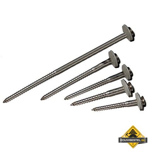 Schroeven RVS TORX 80 mm met epdm ring 100 stuks per pak