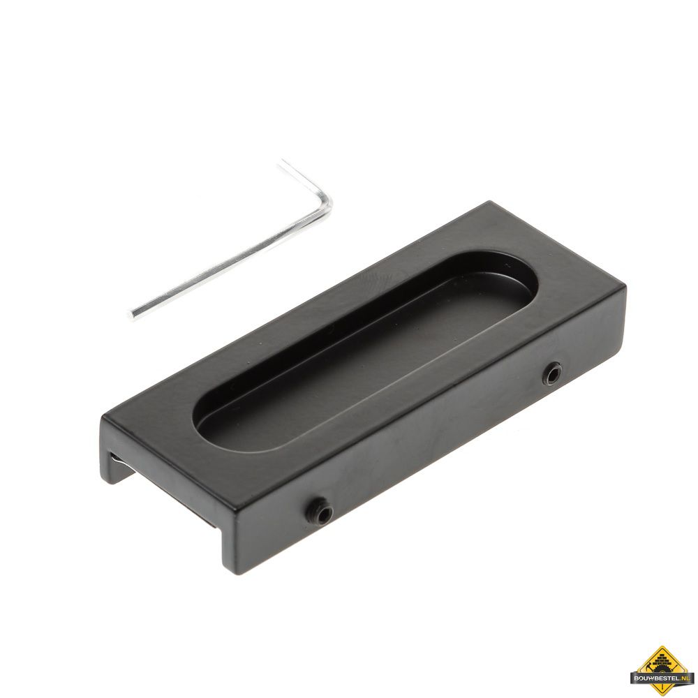 Schuifdeurkom rechthoek 100mm Blank zamac