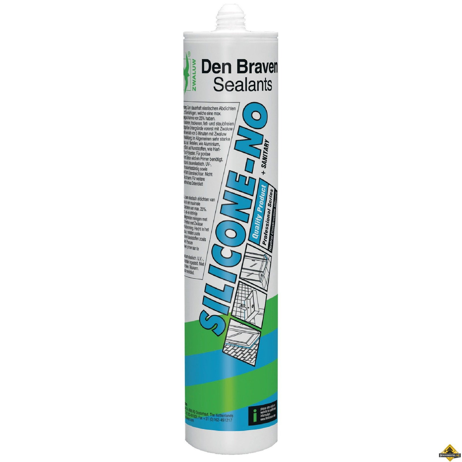 Zwaluw Siliconenkit NO Den Braven - Wit - 310ml
