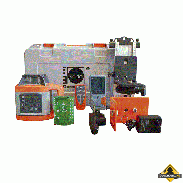 Nedo Sirius 1 HV rotatielaser met Acceptor Green - complete set