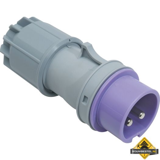 Sirox CEE-stekker IP 44, 2-polig, 24 V 16 A, met vernikkelde contacten
